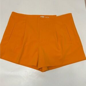 a new day Orange Stretch Midi High-Waist Tailored Shorts Size 17